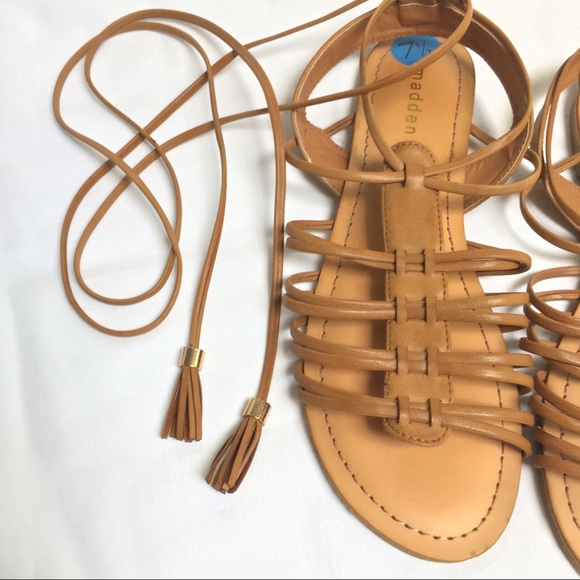 NWT Madden Girl Brown Lace Up Gladiator Sandals - Picture 6 of 6